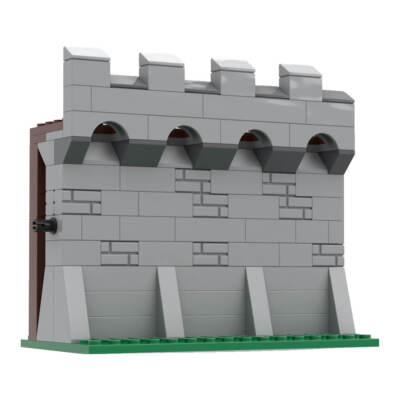 ZITIANYOUBUILD Medieval Modular Wall 115 Bricks Building Toys Set MOC Build Gift