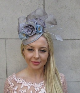 light blue wedding hat
