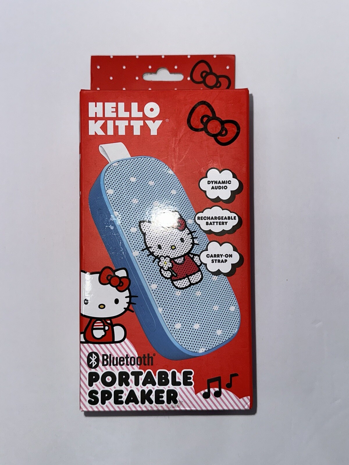 Hello Kitty Bluetooth Speaker with Rechargeable Battery Dynamic Sound Portable Carry Design