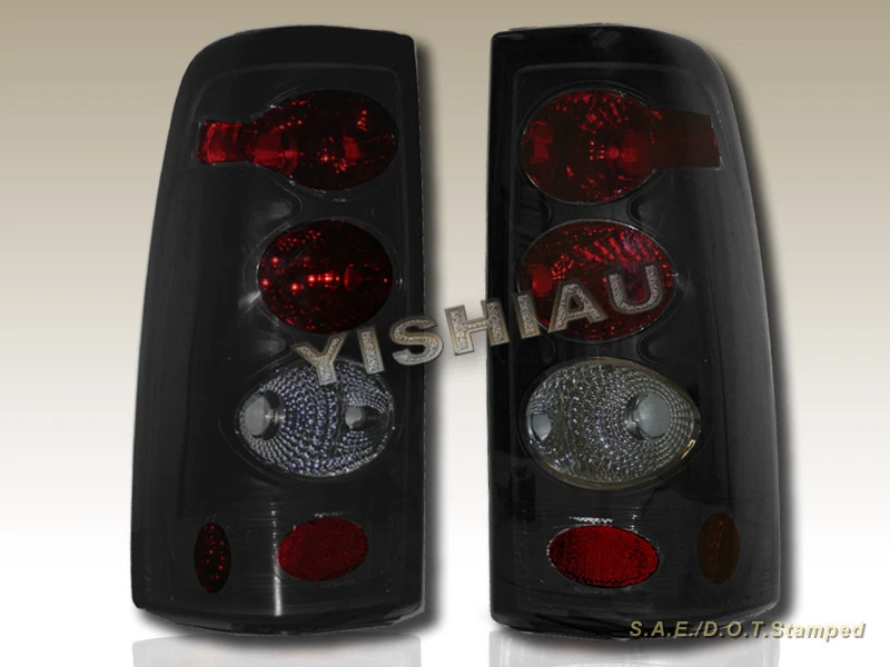 Faros negros Chevy Silverado 1999-2002 + parachoques + luces traseras oscuras de humo NUEVO Foto 4 de 4