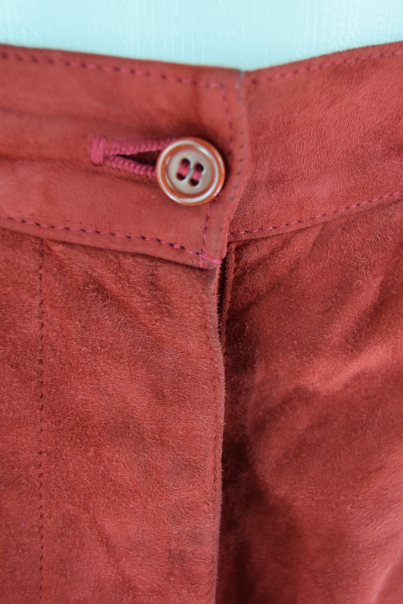EMPORIO ARMANI rot rot rot Suede Trousers UK 14 EU 42 IT 46 0d4c58 EMPORIO ARMANI rot rot rot Suede Trousers UK 14 EU 42 IT 46 0d4c58