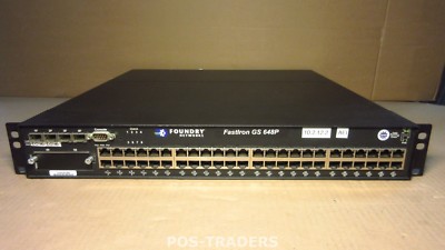 Brocade Foundry GS648P FastIron 48x Gigabit 100/1000 PoE 4X SFP Network Switch