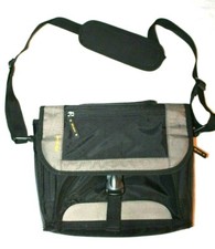 Black Small Messenger Crossbody Laptop Nylon Bag