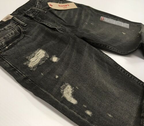 Levi's Levis 511 Slim Vintage Distressed Ripped Shredded Tattered Grey  Jeans Men | eBay