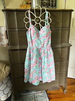 Lilly Pulitzer Lobster Roll Ardleigh Fit Flare Dress Womens 2 | eBay