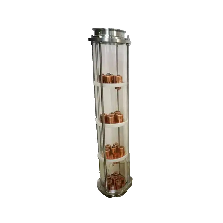 4" glass moonshine still column with copper bubble plates FREE SHIPPING