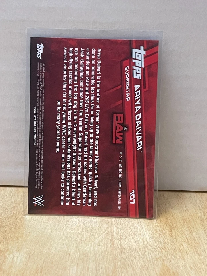 Ariya Daivari 2017 WWE Topps Then Now & Forever  - #107 RC - Image 2 of 2