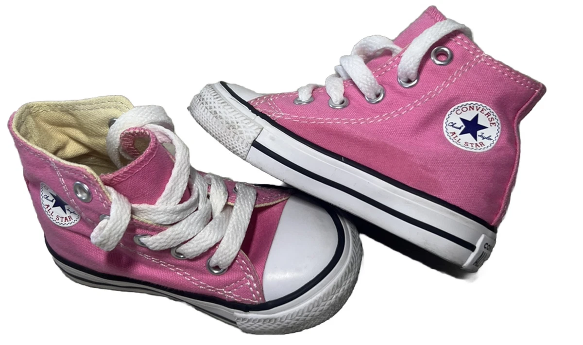Pink 2024 converse toddler