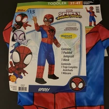 Spider-man Spidey Amazing Friends Size (3T-4T) Toddler Muscle Padded Costume