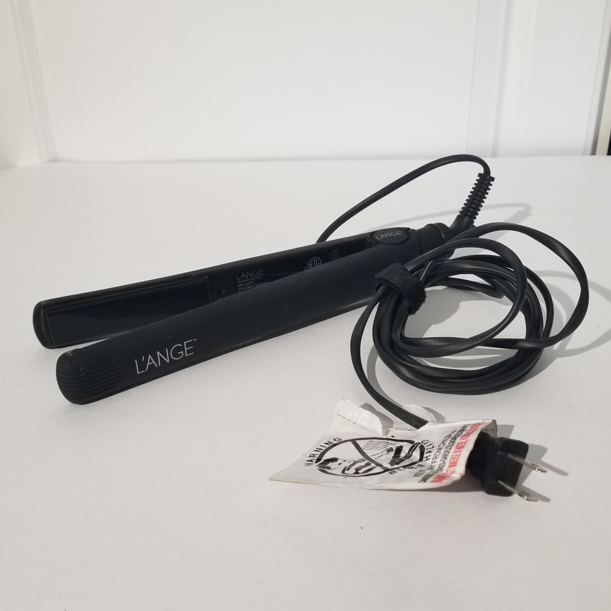 Lange Black Ceramic Digital Flat Iron Hot & Hotter Extra Long Ceramic Digital Flat Iron 1in, Black  main image 4