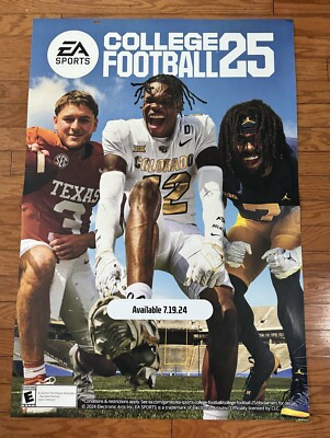 College Football 25 Gamestop Store Display 48X33 Double-Sided Poster