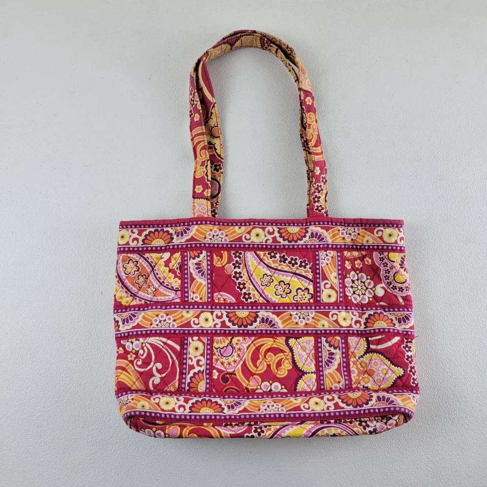 Vera Bradley пейсли малиновый Fizz розовый переключатель сумочки наплечная сумка с короткими ручками - Изображение 2 из 4