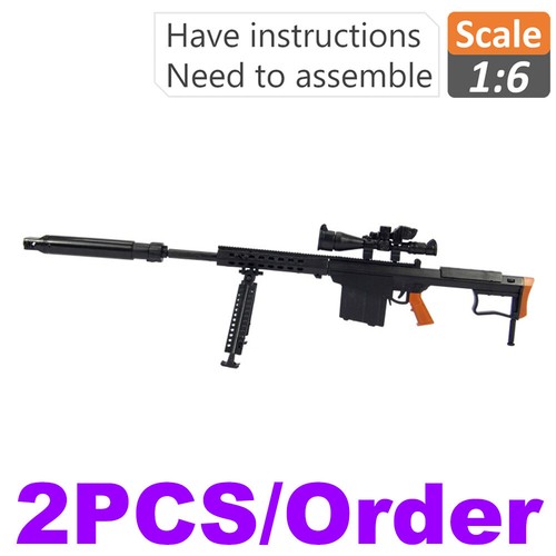 Conjunto de modelo a escala 1:6 pistola de rifle de francotirador 4D negra 95 para figura de juguete de 12" ++ - Imagen 28 de 52