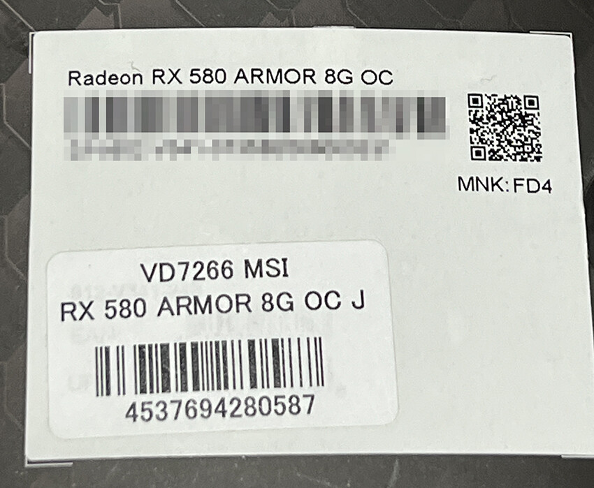 MSI Radeon RX580 ARMOR 8G OC J Graphics Card VD7266 Tested