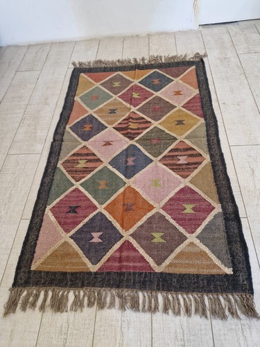 Rugmoda Artisanal Salawas Rug | Earthy Tones & Zigzag Patterns | 3x5 ft - Rugs - Picture 5 of 5