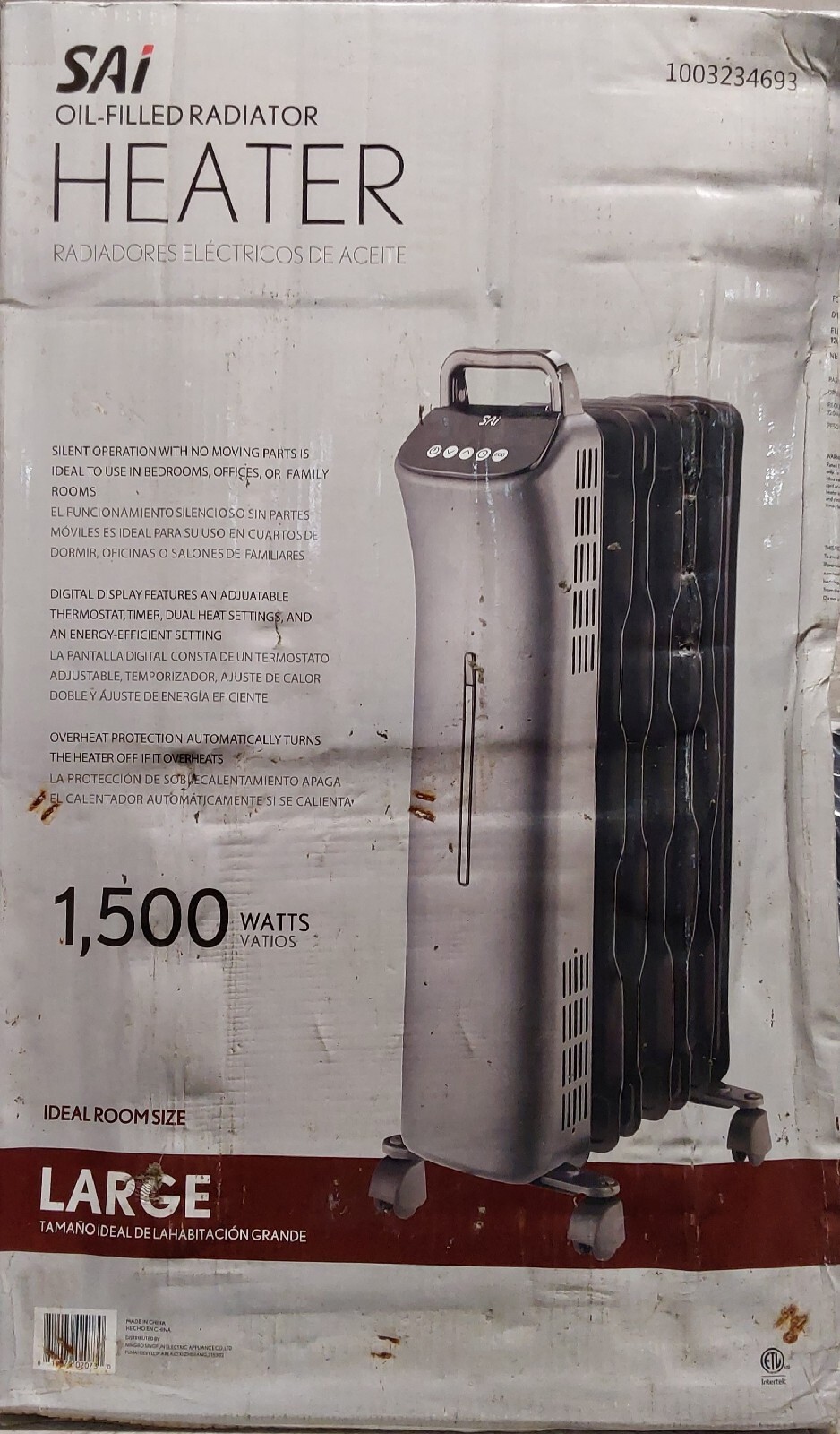 NEW! SAI 1,500-Watt Digital Eco-Fin Oil-Filled Radiator with 7-Fins | eBay