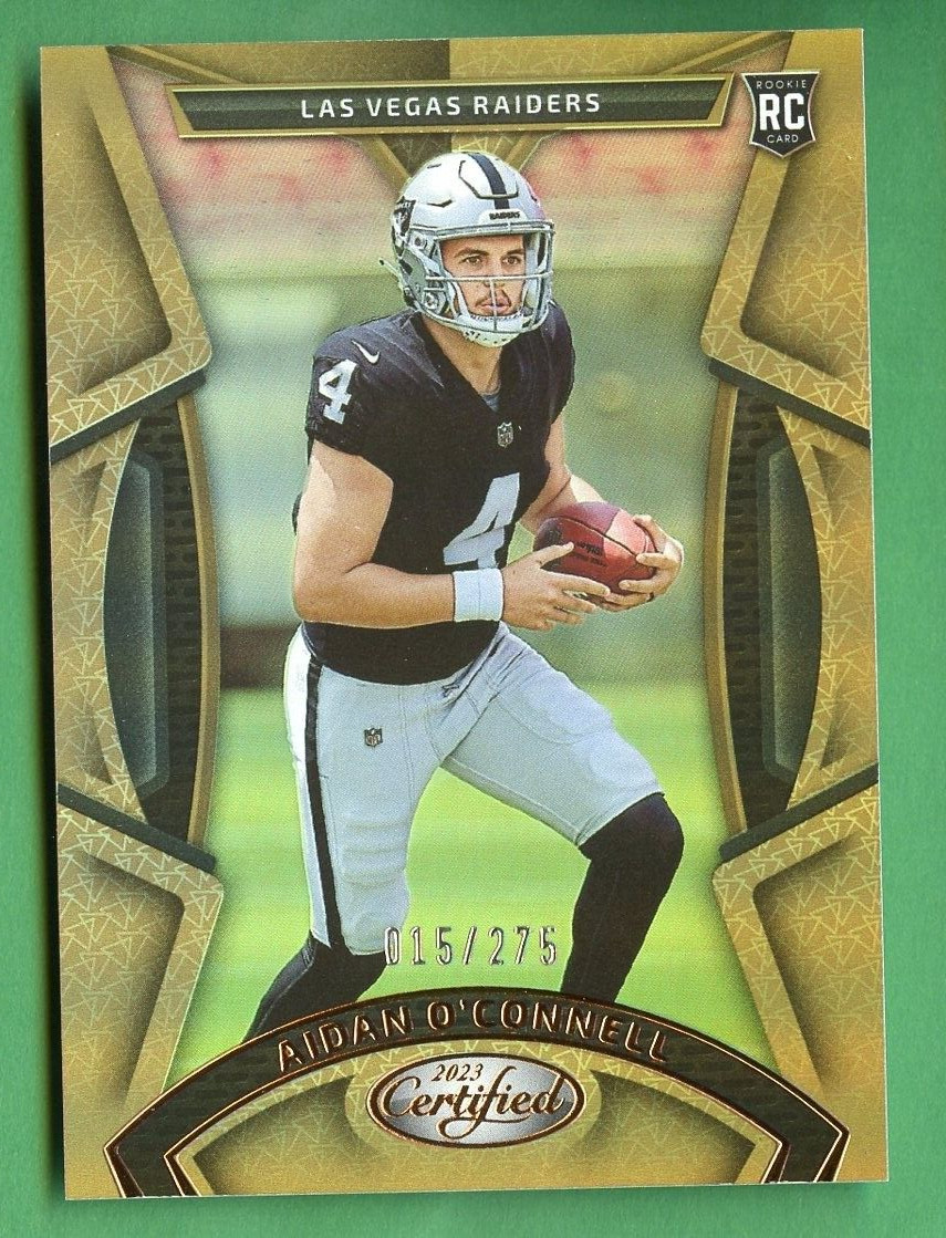 AIDAN O'CONNELL 2023 CERTIFIED FOOTBALL ROOKIE BRONZE MIRROR /275 LV RAIDERS