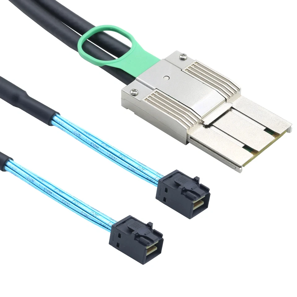 MINI SAS HD SFF-8088 8X 68P I/O male to 2X Mini SAS HD SFF8643 36P Adapter cable - Image 3 of 4