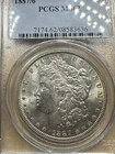 1887/6 Morgan Silver Dollar; PCGS MS62