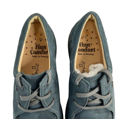 Finn Comfort Shoes Mens Sz US 10 Blue Suede Vaasa Comfort  display picture 1