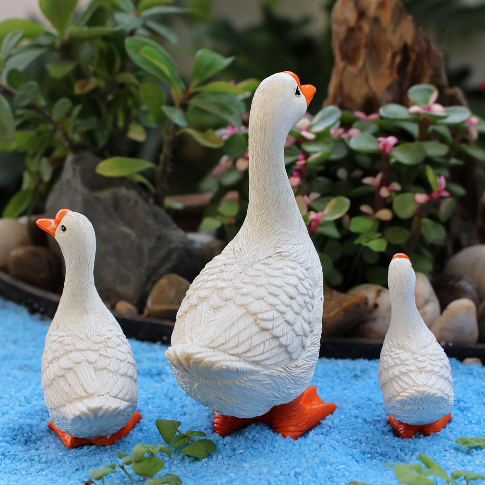 Sculpture D'oie D'extérieur En Résine, Statue De Jardin Pour étagère