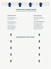 Laser & inkjet Printer Cleaning Sheet (8.5 x 11") 10 Sheets