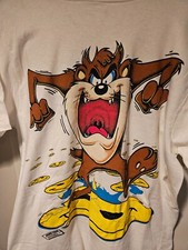 Vintage 1989 Tazmanian Devil Happy Face Looney Tune tshirt