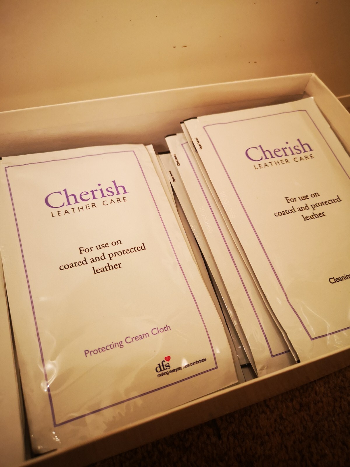 Dfs Cherish Leather Sofa Cleaner Care Kit Cleaning & Protective Cloths