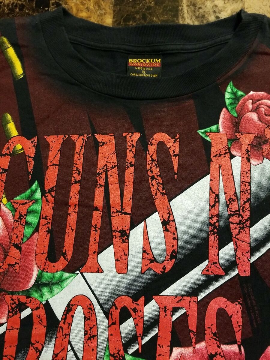 Vintage 1993 Brockum Guns N' Roses All Over Print Shirt XL Vintage 1993 Brockum Guns N' Roses All Over Print Shirt XL