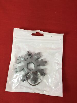 HEXFLEX SS23S ADVENTURE TOOL 15-In-1 Metric MULTI-TOOL Stainless Steel Snowflake