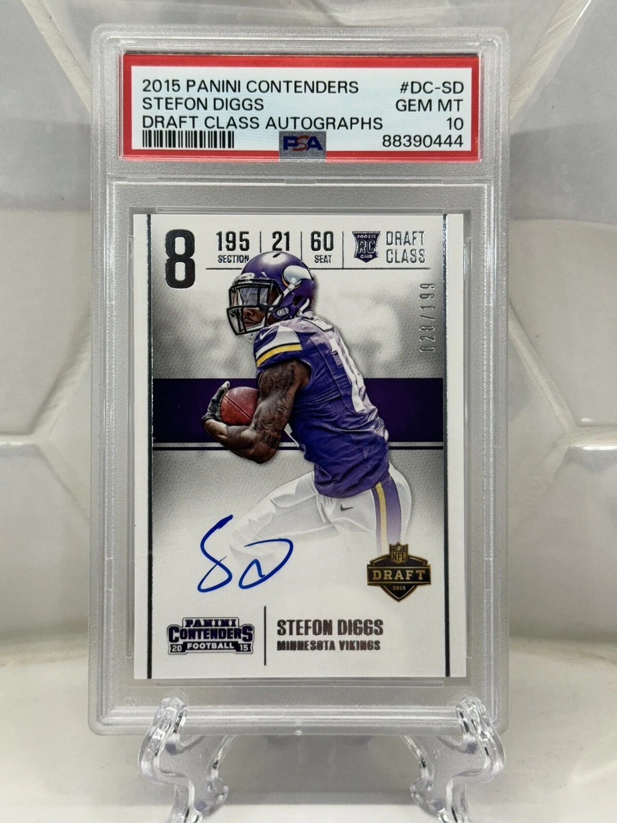Stefon Diggs Panini Contenders Draft Class Autographs #DCSD Base