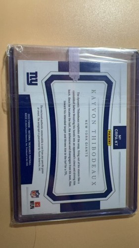 2022 Panini National Treasures Kayvon Thibodeaux Crossover RC Patch Auto 10/99 - Picture 4 of 4