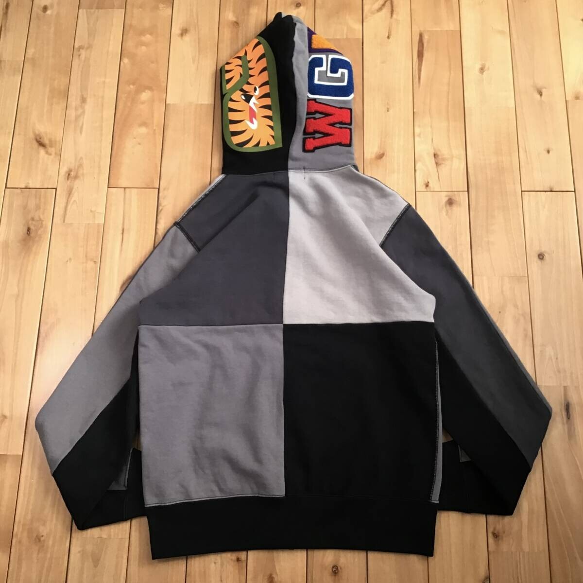BAPE Crazy color shark full zip hoodie A Bathing Ape Size M | eBay