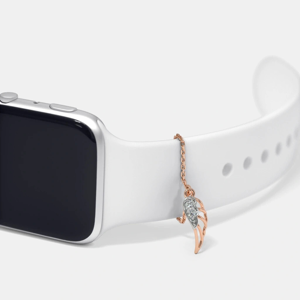 14K Rose Gold Butterfly Type Watch Jewelry For Her Best Gift For Girl Friend