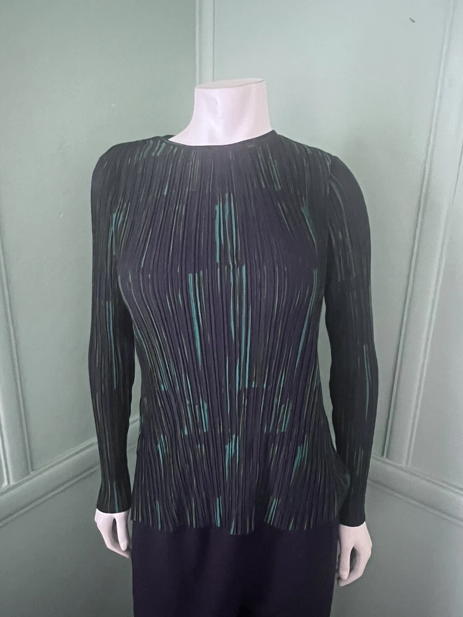 Designer Hugo Boss Navy Green Fully Lined Dressy Pleated Long