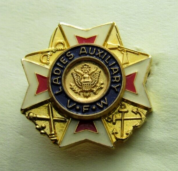 Vtg Ladies Auxiliary VFW Brooch Pin Veterans of Foreign War V.F.W