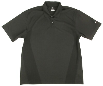Mens Nike Golf Dri-Fit Body Mapping Black Polo Size MEDIUM MINT!