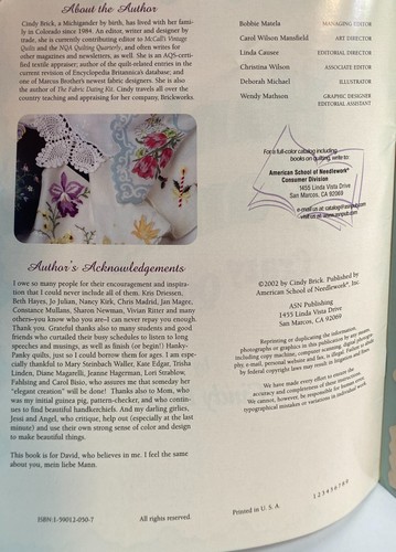 Hanky-Panky Crazy Quilts by Cindy Brick (2002, Trade Paperback) - Picture 4 of 4