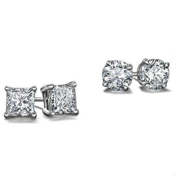 Surgical 316L Stainless Steel Stud Earrings Cubic Zircon