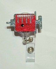 NURSE RN NEEDLE Badge Reel, ID Holder, Retractable ID Holder