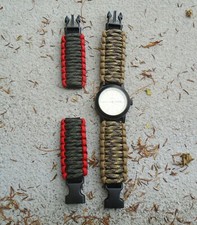 Paracord 550 Adjustable Replacement Watchband Detachable Strap / Mix colors CbK