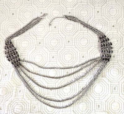 Silver Tone Crystal Link 36” Chain adjustable Belt  with crystal cubes s-l1200.png main image 3