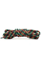 FULLY LACED RASTA ROPE LACES - RASTA SHOELACES - RED YELLOW GREEN BLACK JAMAICA