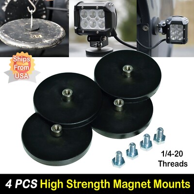 4x SUPER DUTY Magnetic Base Mount Magnet Bracket Offroad 4WD LED Work Light Bar