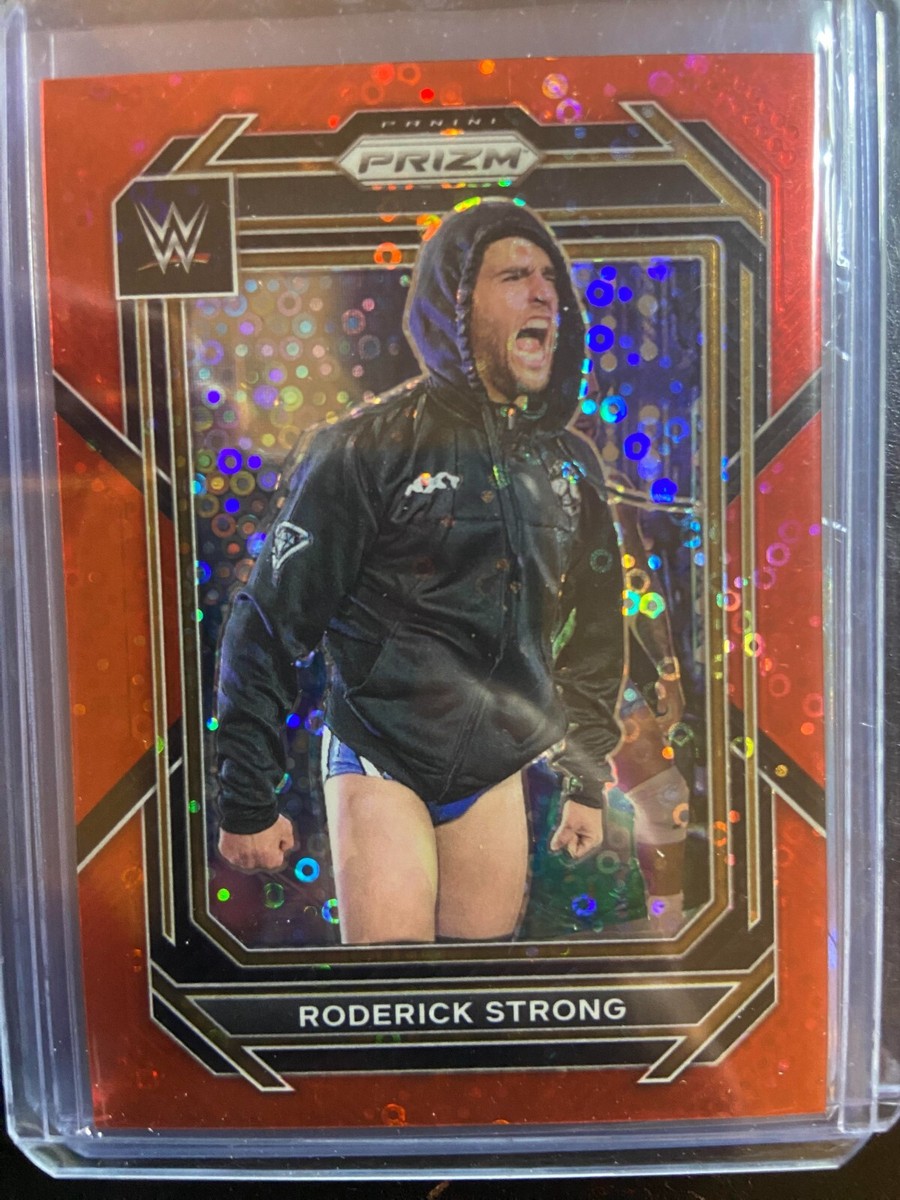 2023 Panini WWE Prizm Under Card Roderick Strong Red Disco SP /99