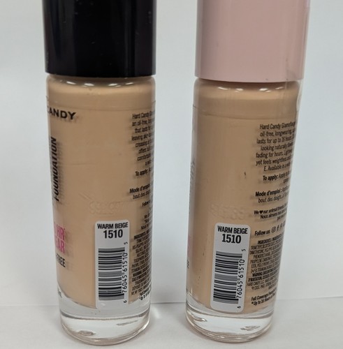 HARD CANDY FULL COVERAGE FOUNDATION OIL FREE WARM BEIGE 1510 SEE DESCRIPTION - Picture 2 of 4