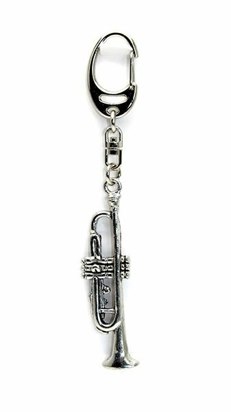 Trumpet Pewter Keyring - Music Gift - Gift for Trumpet Student & Teacher