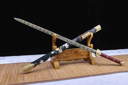 High Manganese Steel WuShu Sword Sharp Blade Han Dynasty 凤舞剑 Nice Brass Fittings - Picture 3 of 9