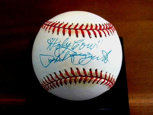 PHIL RIZZUTO HOLY COW NEW YORK YANKEES HOF MVP SIGNED AUTO VTG OAL BASEBALL JSA - Picture 3 of 3