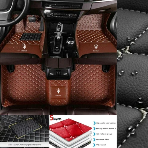 For Maserati Ghibli Gran Turismo Quattroporte Car Floor Mats Waterproof Custom - Imagen 22 de 35
